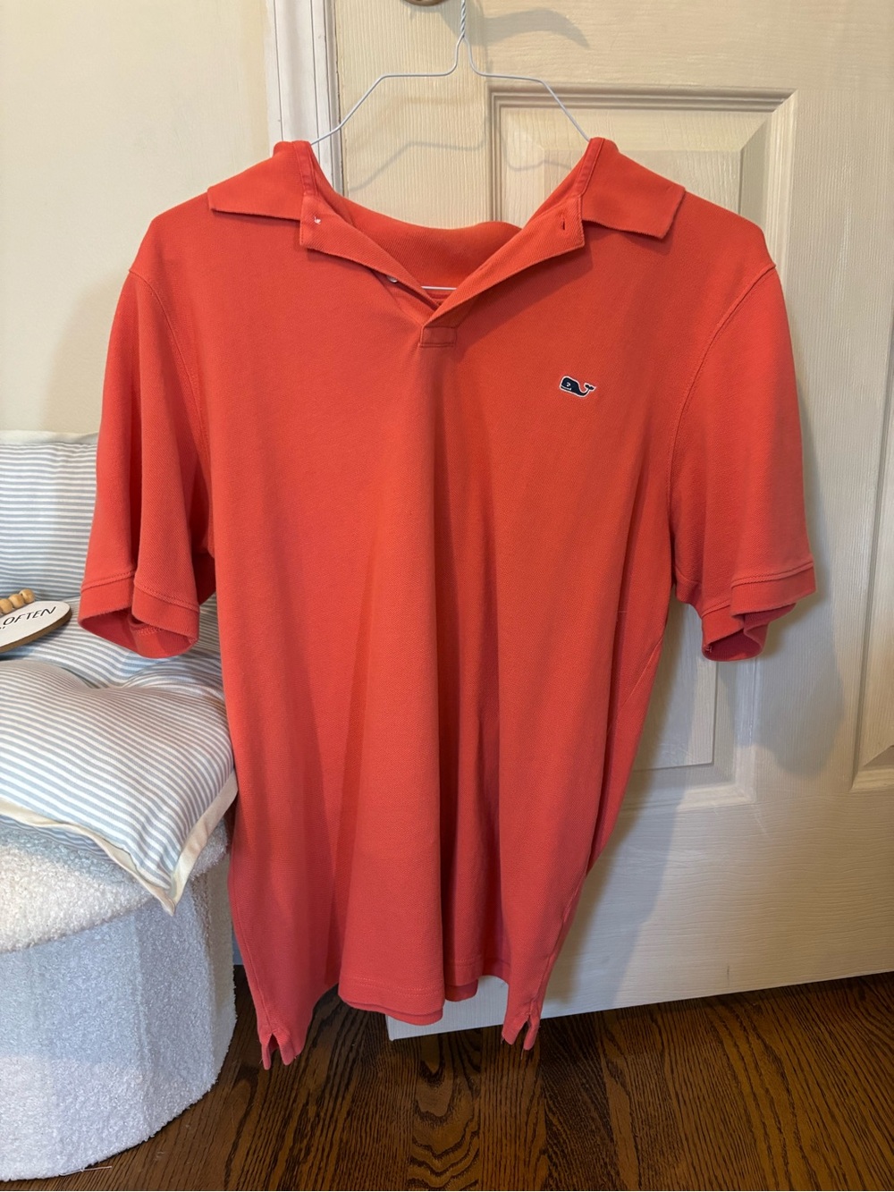 Vineyard Vines Men's Polo in Coral-Orange/Peach